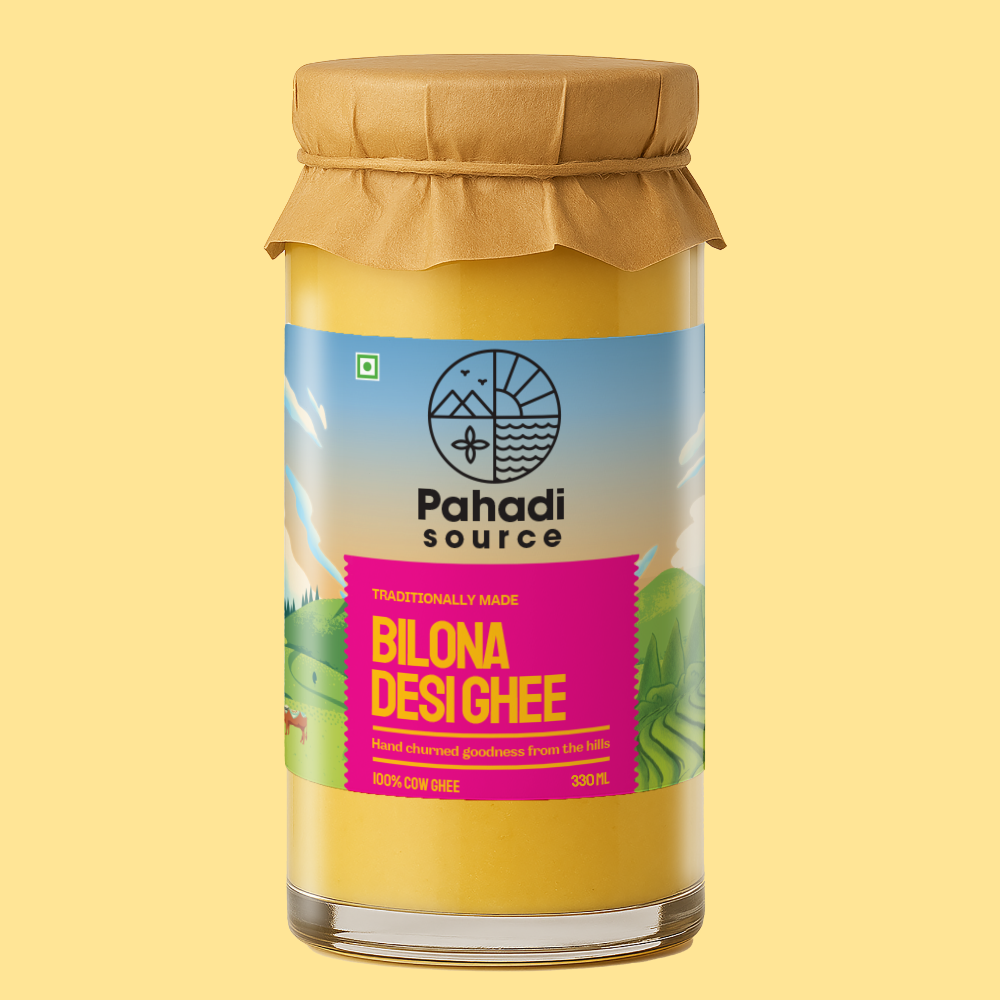 Bilona Pahadi Cow Ghee — traditional A2 ghee from Uttarakhand