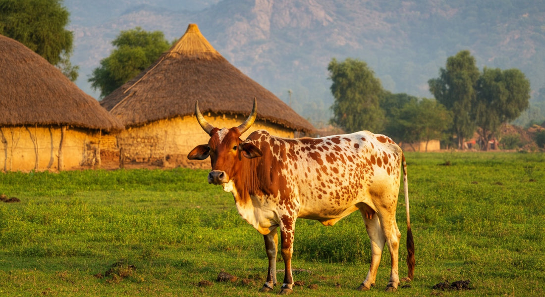 Gir cow in rural India - desi cow breeds of India