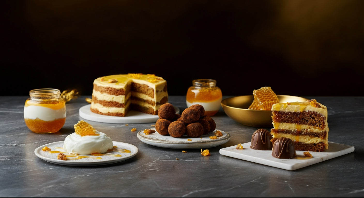 Honey desserts — sweet treats with raw honey
