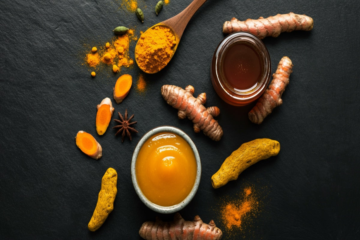 Turmeric and honey golden combination for immunity and healing