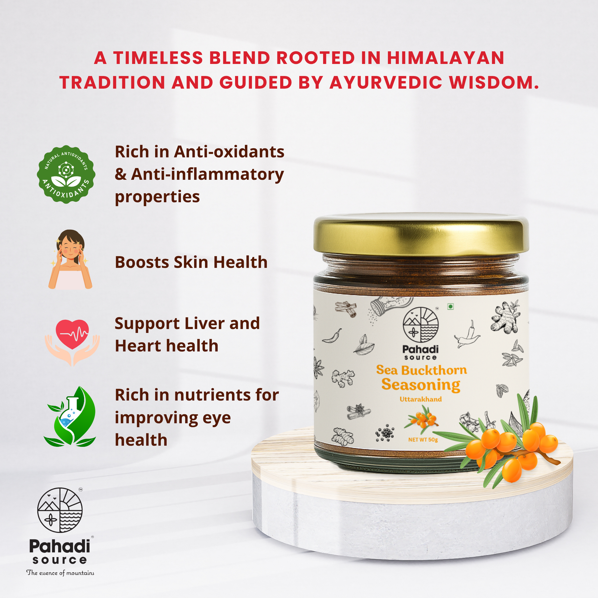 Sea Buckthorn Seasoning by Pahadi Source | 50gm