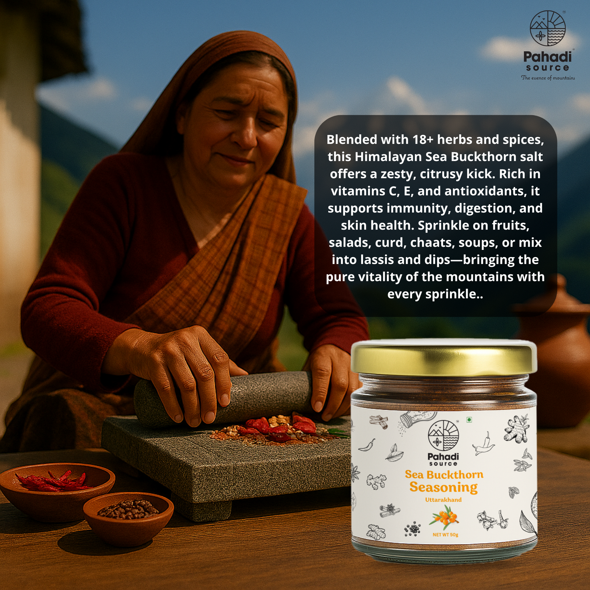 Sea Buckthorn Seasoning by Pahadi Source | 50gm