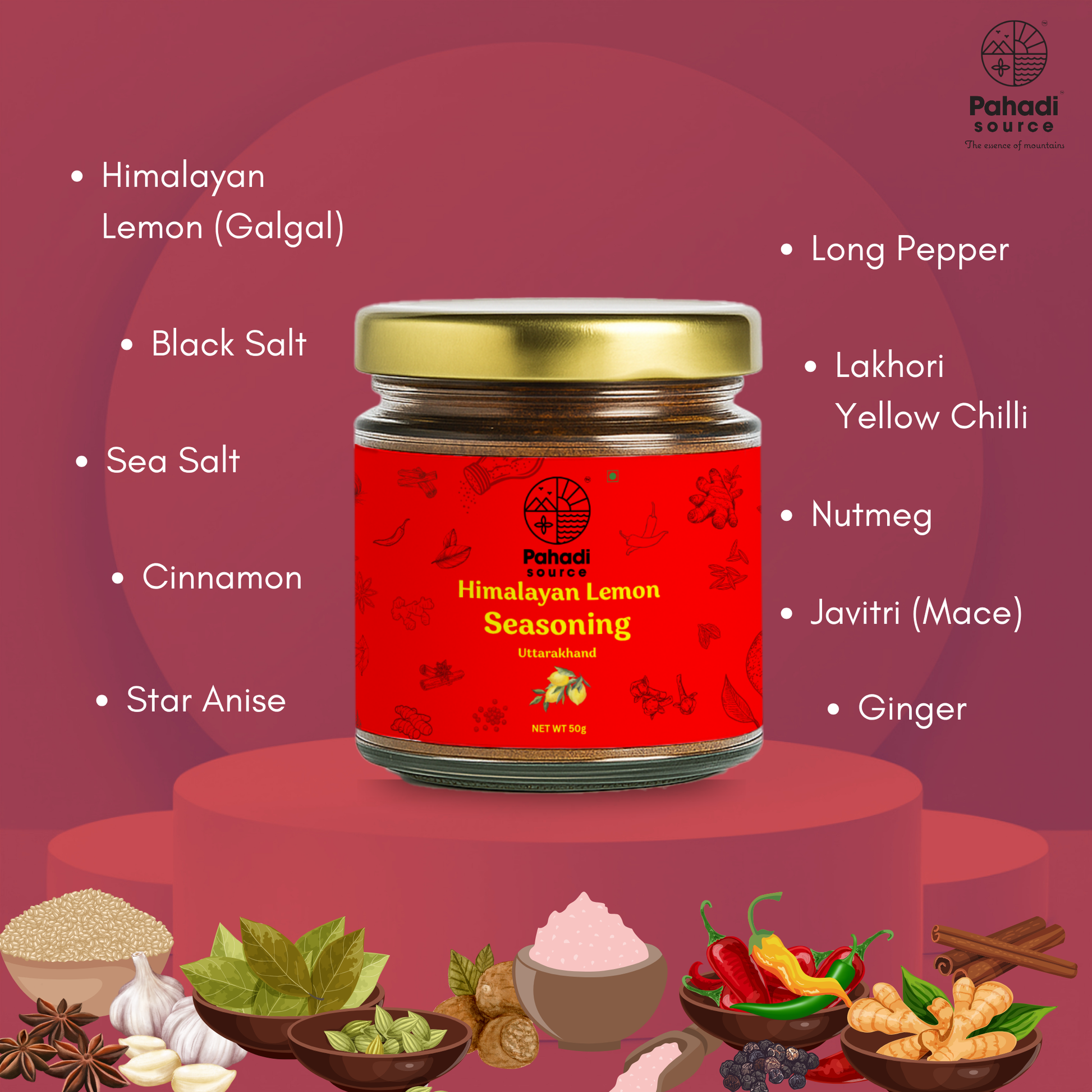 Himalayan Lemon (Galgal) Seasoning by Pahadi Source | 50gm