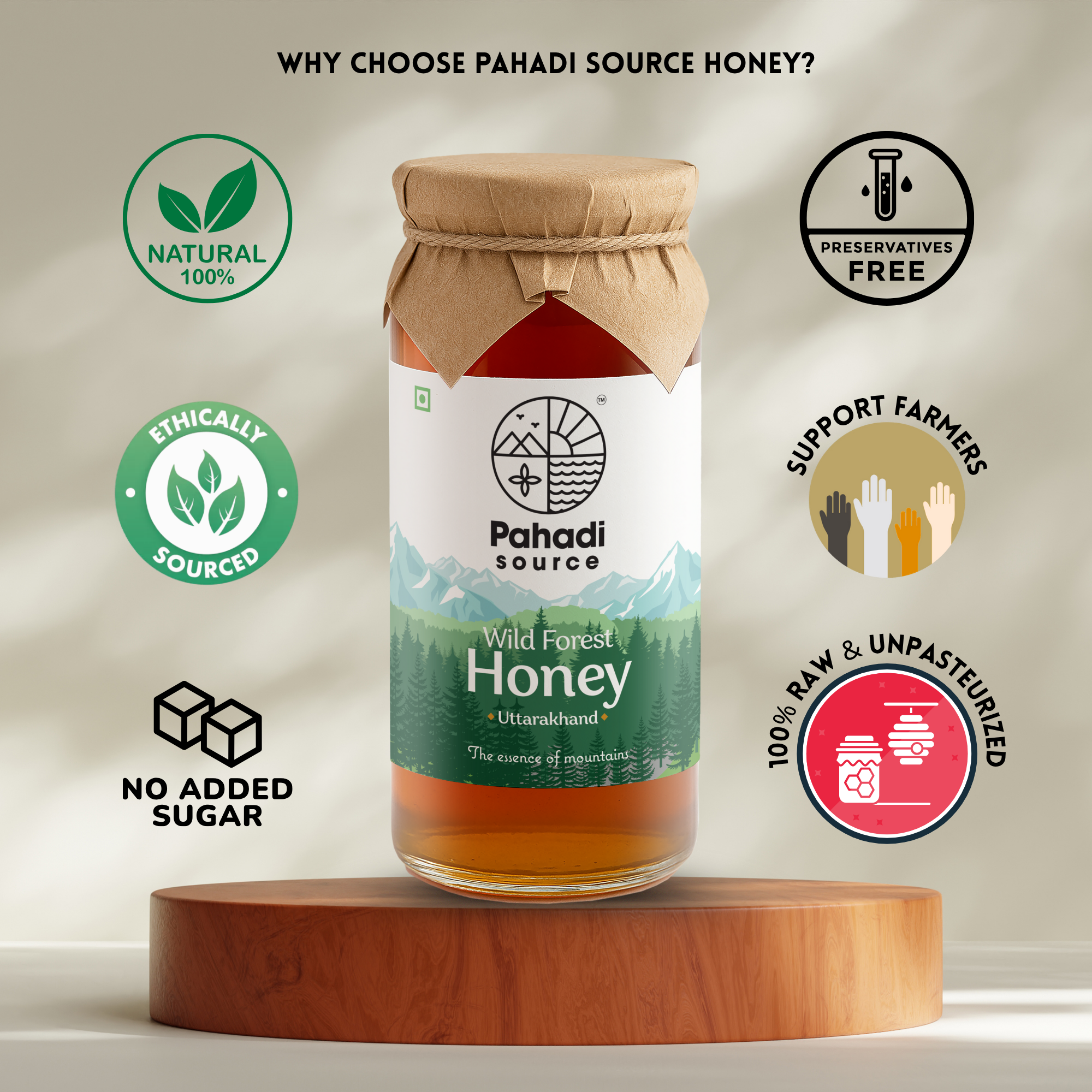 Wild Forest Raw Honey | 100% Raw Multi-Origin Himalayan Honey – Pahadi Source