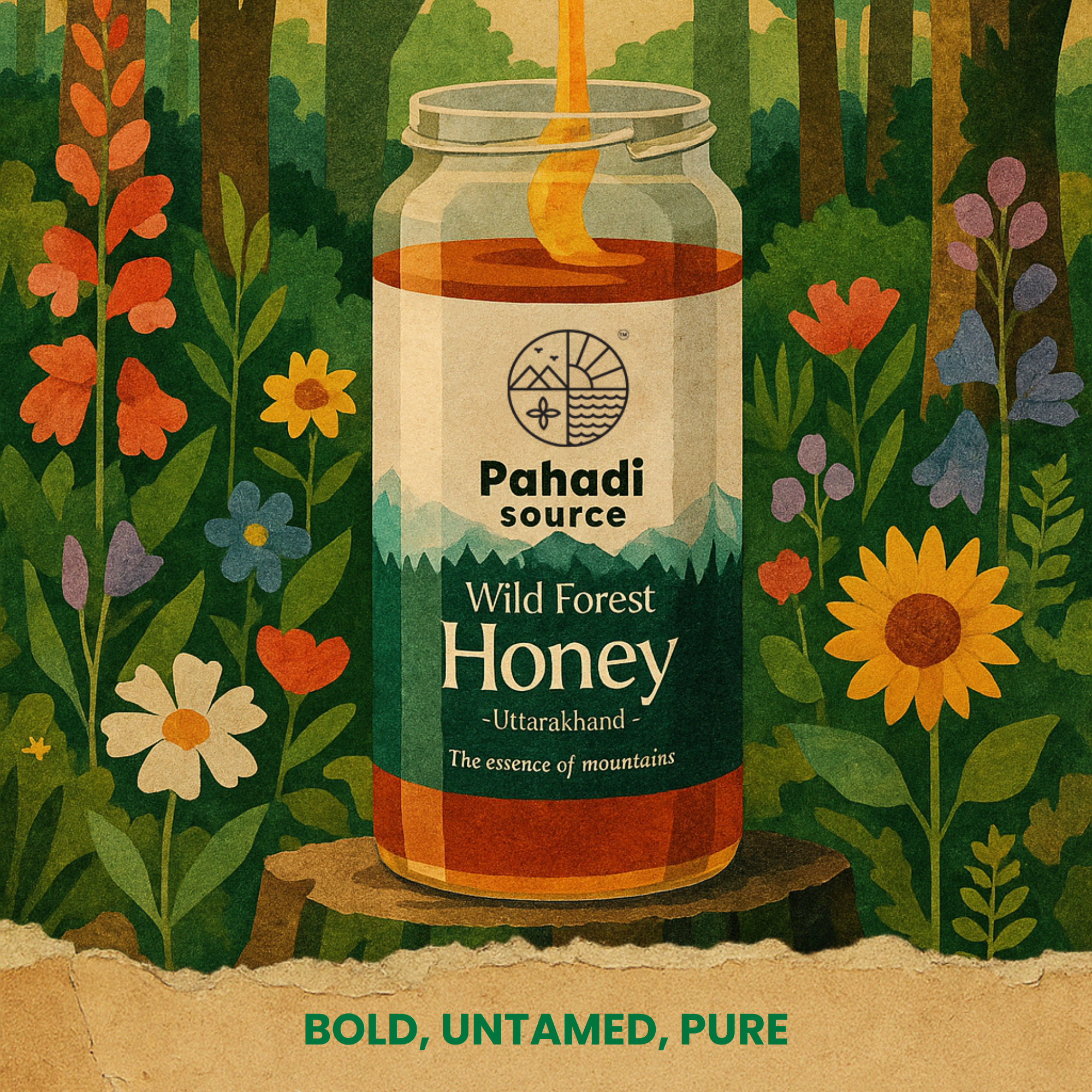 Wild Forest Raw Honey | 100% Raw Multi-Origin Himalayan Honey – Pahadi Source