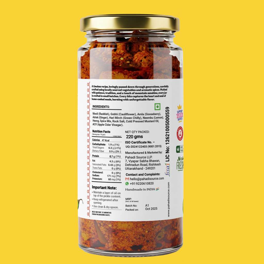 Mixed Pickle | Homemade Recipe by  Pahadi Source | 220 gm