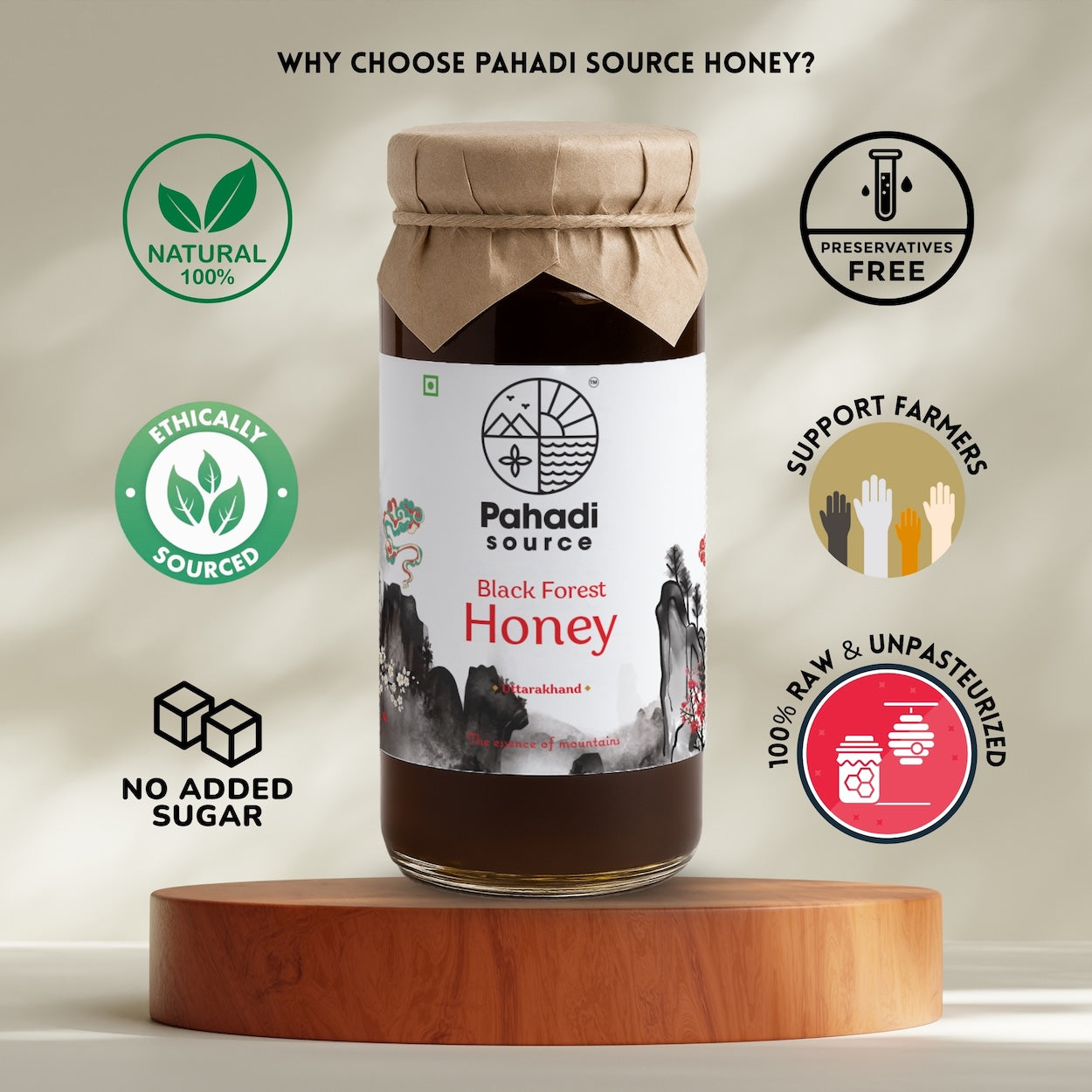Black Forest Raw Honey | 100% Raw Multi-Origin Himalayan Honey – Pahadi Source