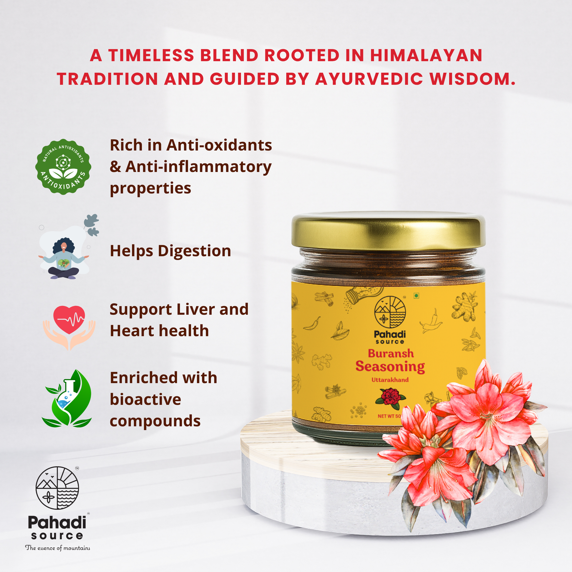 Buransh Seasoning by Pahadi Source | 50gm