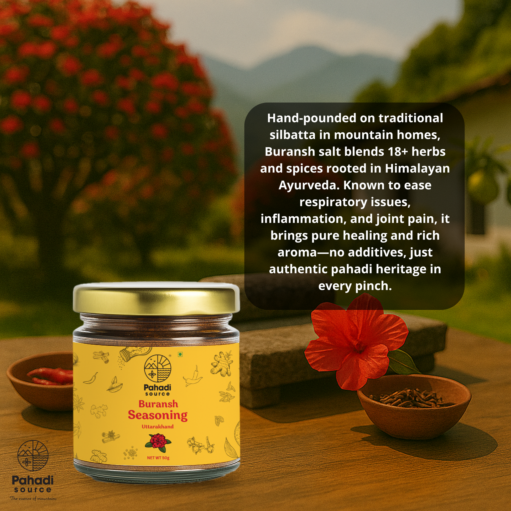 Buransh Seasoning by Pahadi Source | 50gm