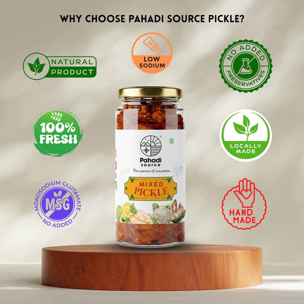 Mixed Pickle | Homemade Recipe by  Pahadi Source | 220 gm