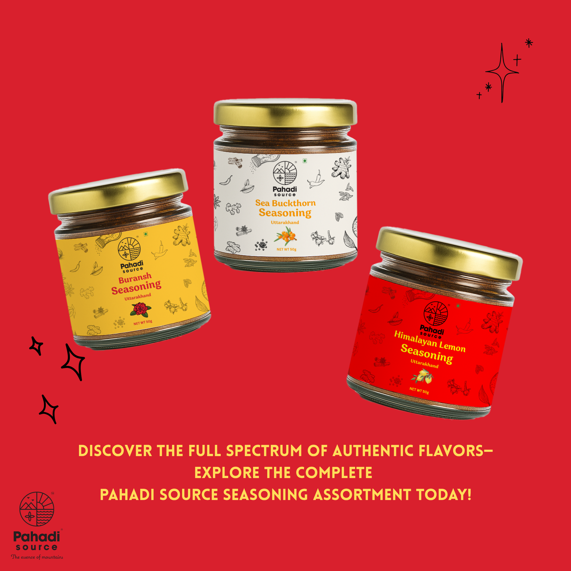 Buransh Seasoning by Pahadi Source | 50gm