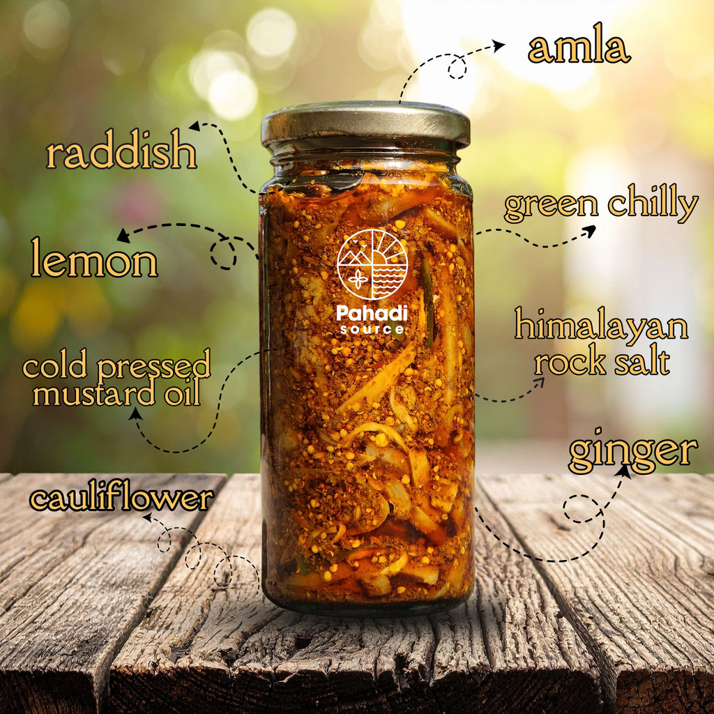 Mixed Pickle | Homemade Recipe by  Pahadi Source | 220 gm