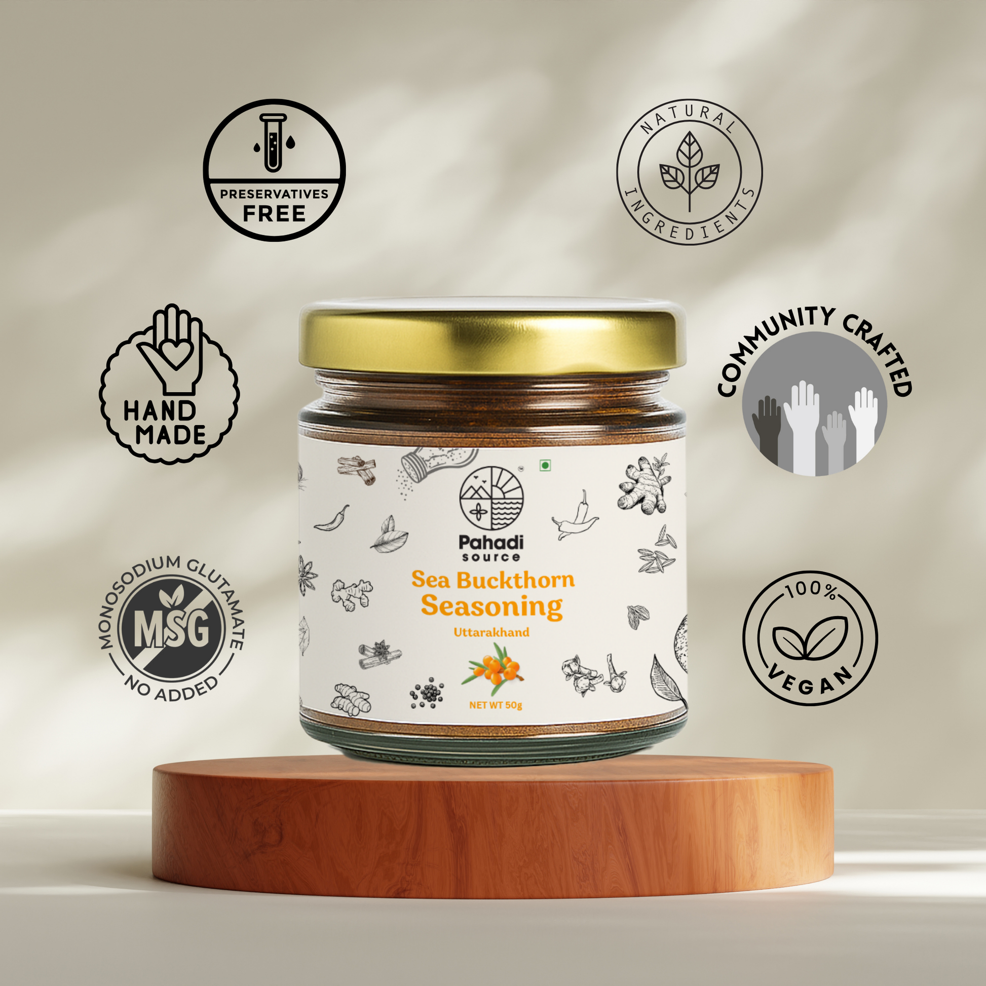Sea Buckthorn Seasoning by Pahadi Source | 50gm