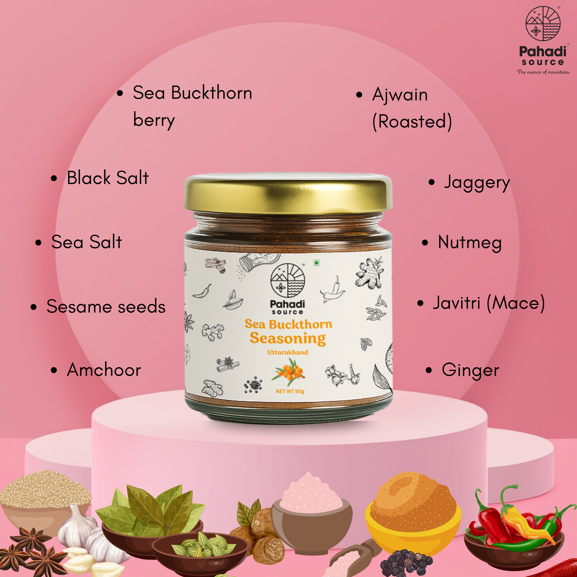 Sea Buckthorn Seasoning by Pahadi Source | 50gm