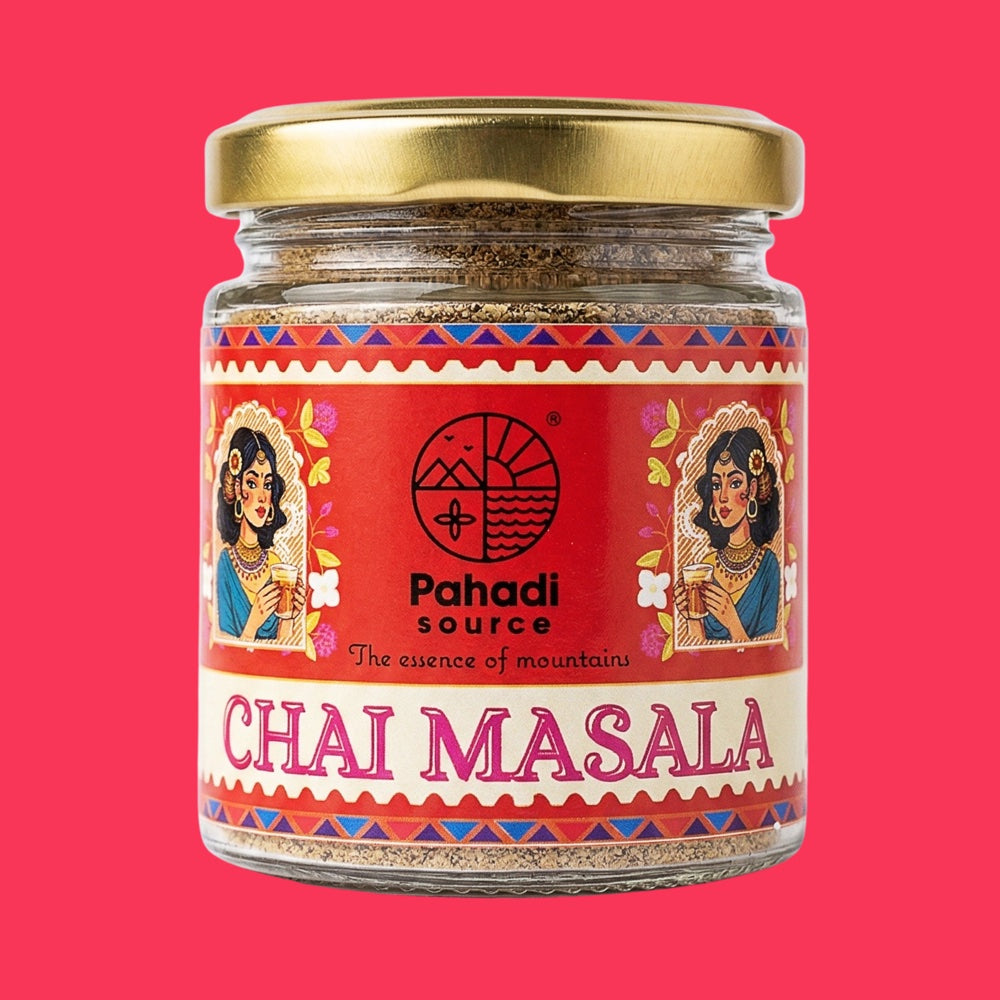 Pahadi Source Chai Masala jar — 50g hand-ground Himalayan tea spice