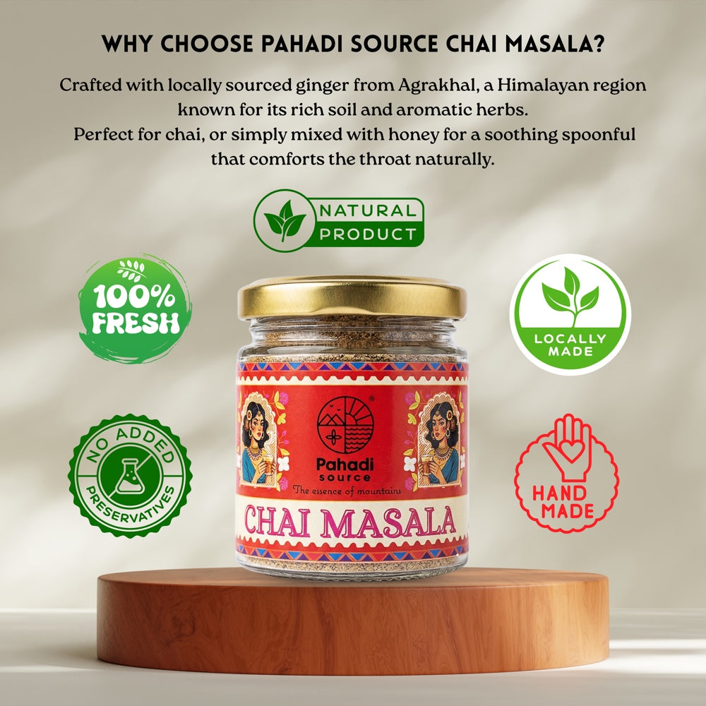 Chai Masala ingredients detail — whole spices from Uttarakhand