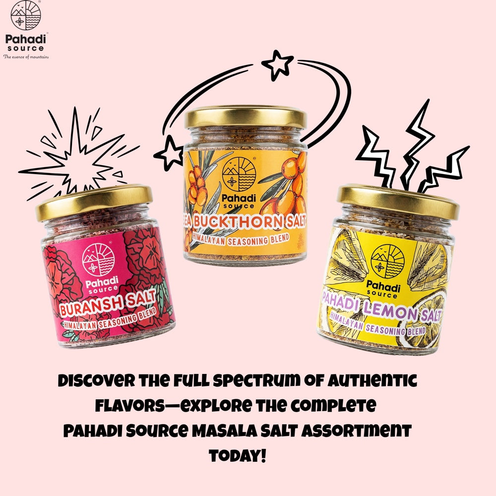 Himalayan Trio Seasoning Combo - Buransh, Sea Buckthorn, Pahadi Lemon Salt