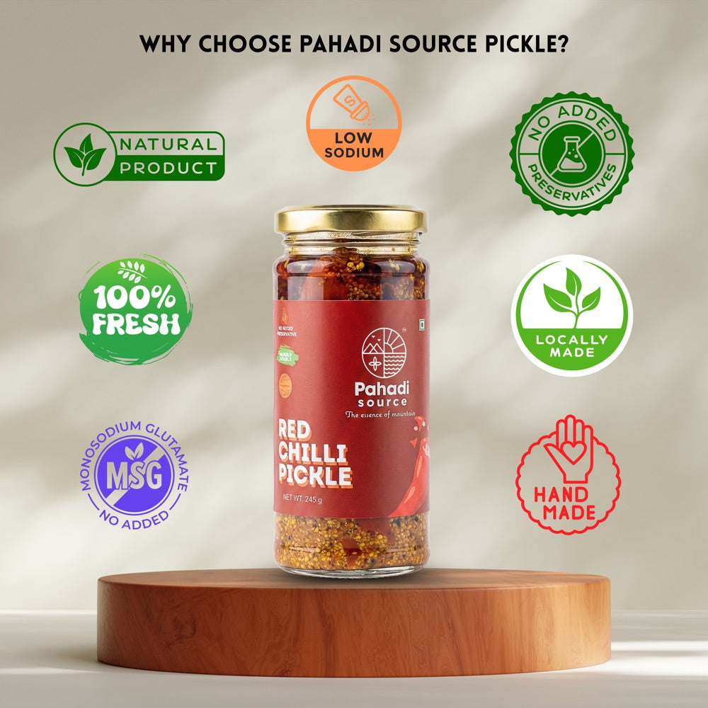 Red Chilli Pickle serving — spicy achaar with Indian meal