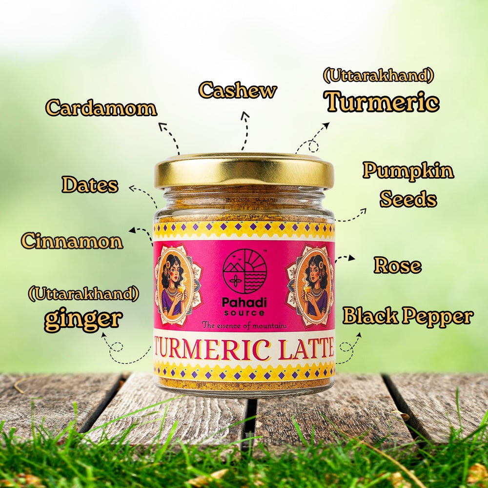 Turmeric Latte Mix ingredients — whole turmeric and Himalayan spices